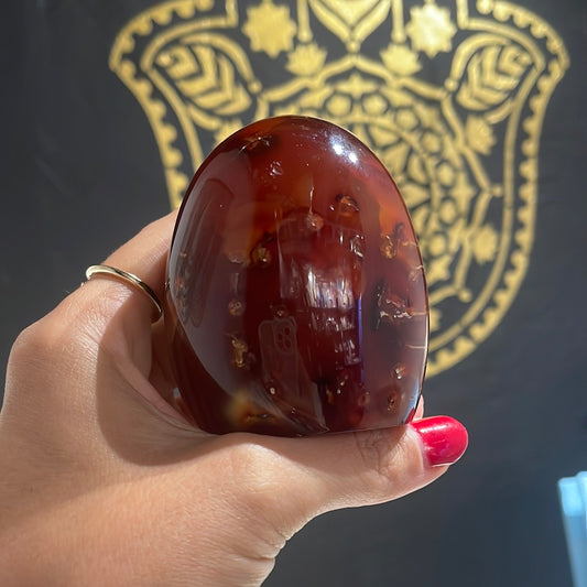 Carnelian oval chunk