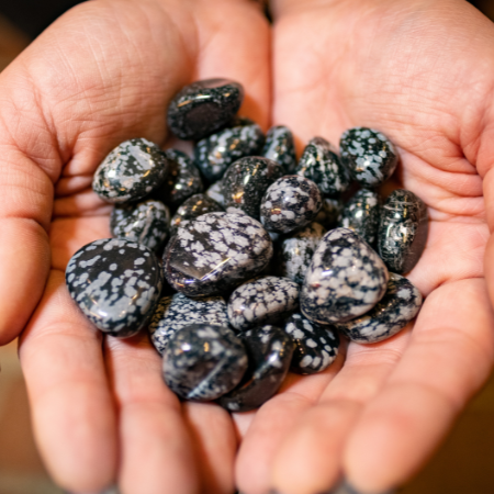 Snowflake Obsidian Pocket Stone