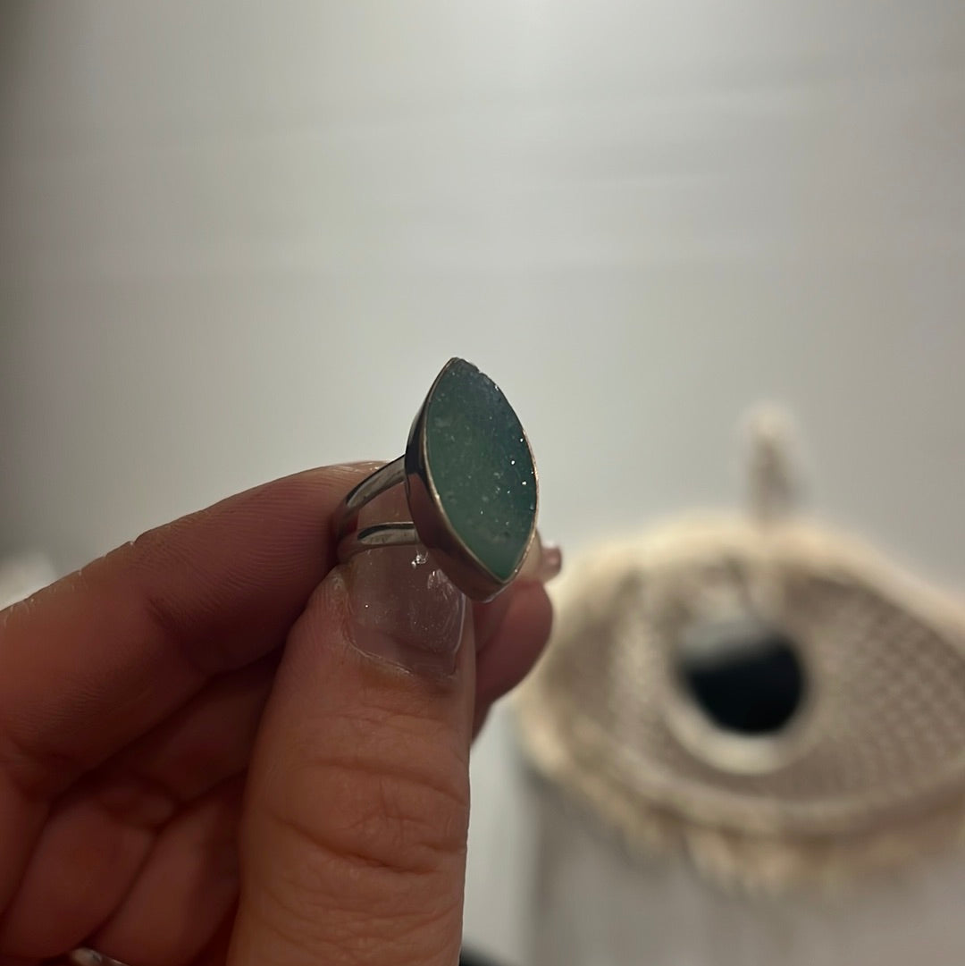 Druzy ring size 6