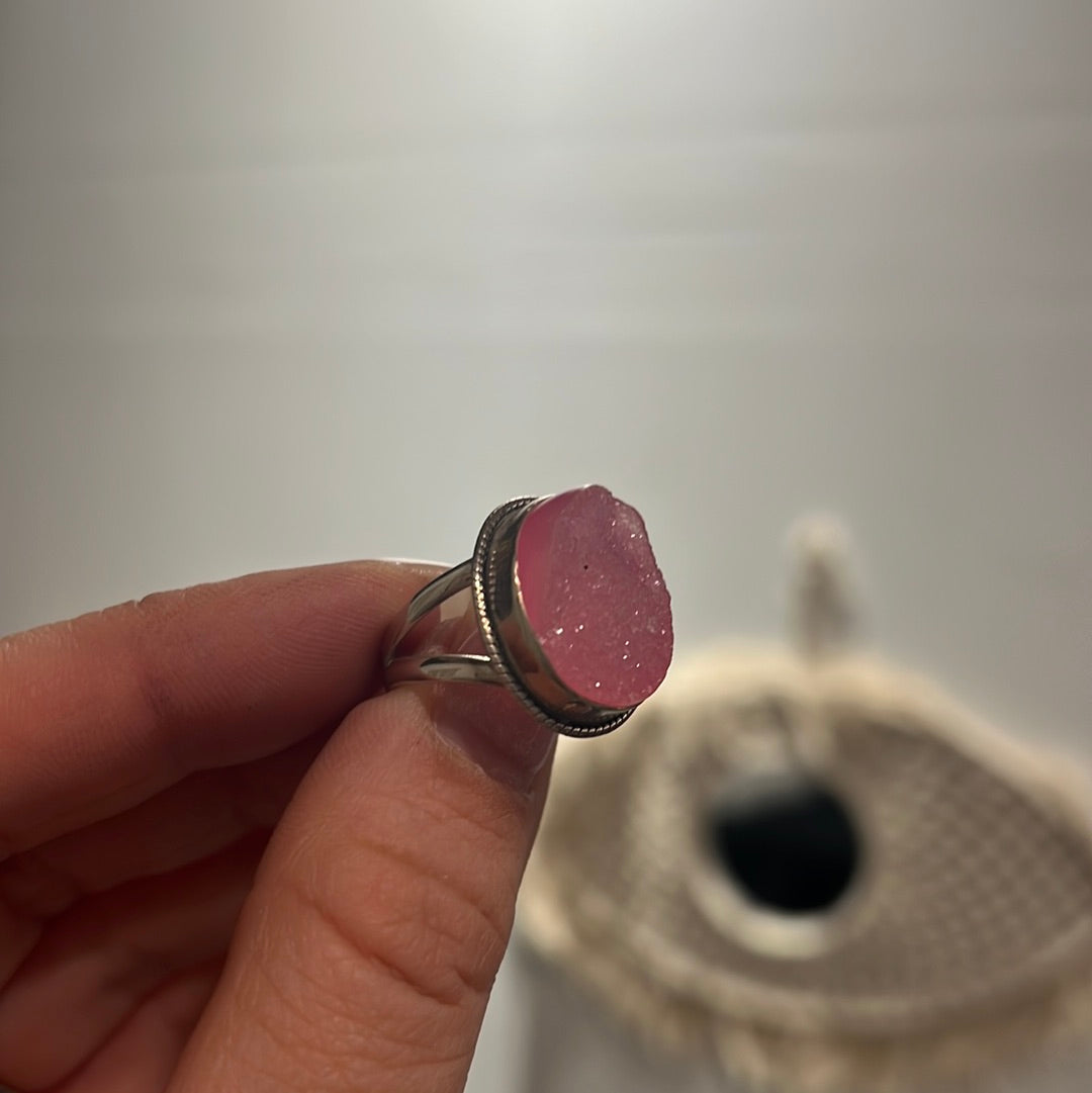 Druzy ring size 6