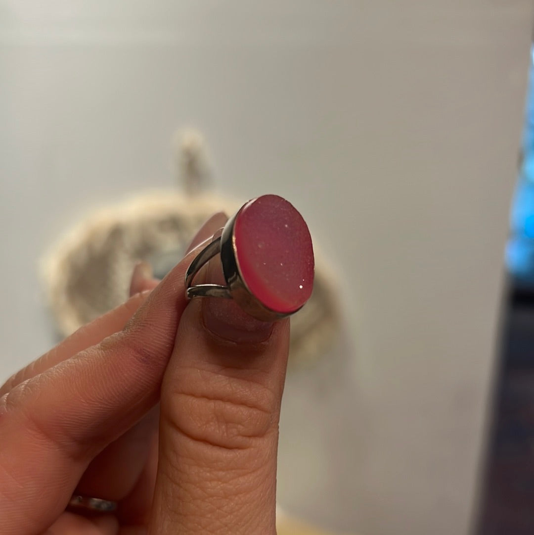 Druzy ring size 6