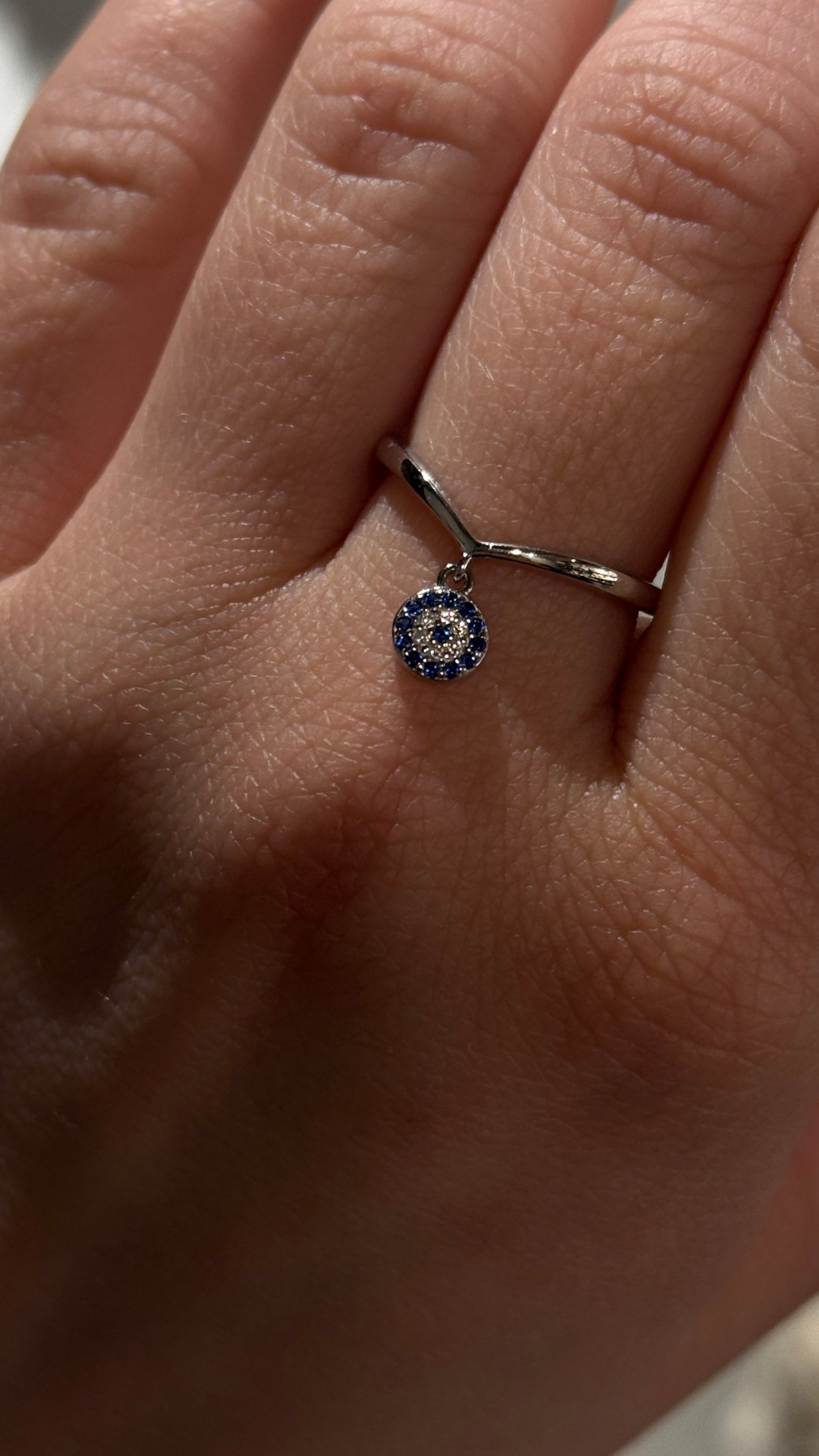 Dangly Evil Eye Ring
