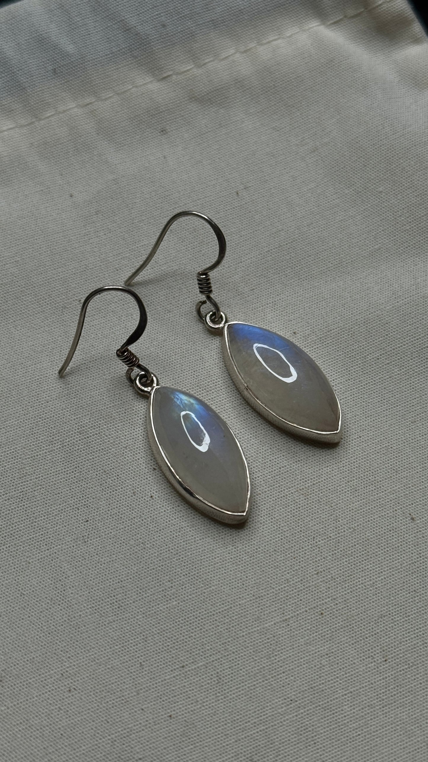 Marquise Moonstone Earrings