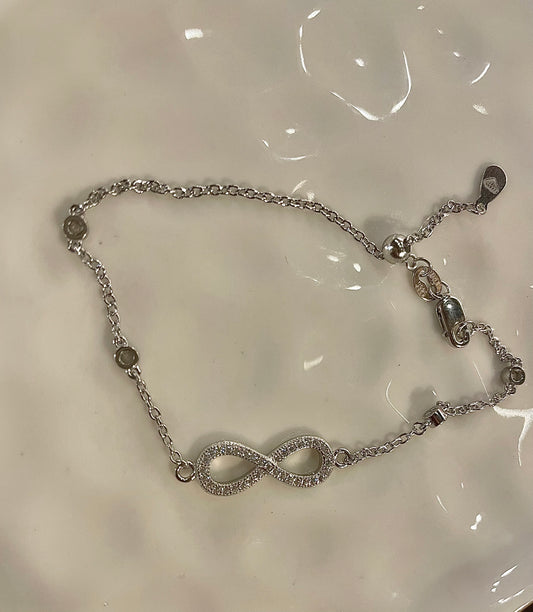 Sterling Silver Bracelet with Infinity Charm