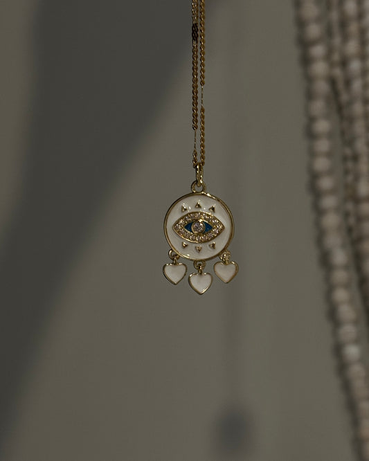 Evil Eye and Heart necklace