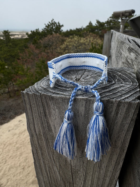Crystal Evil Eye Embroidered Bracelet