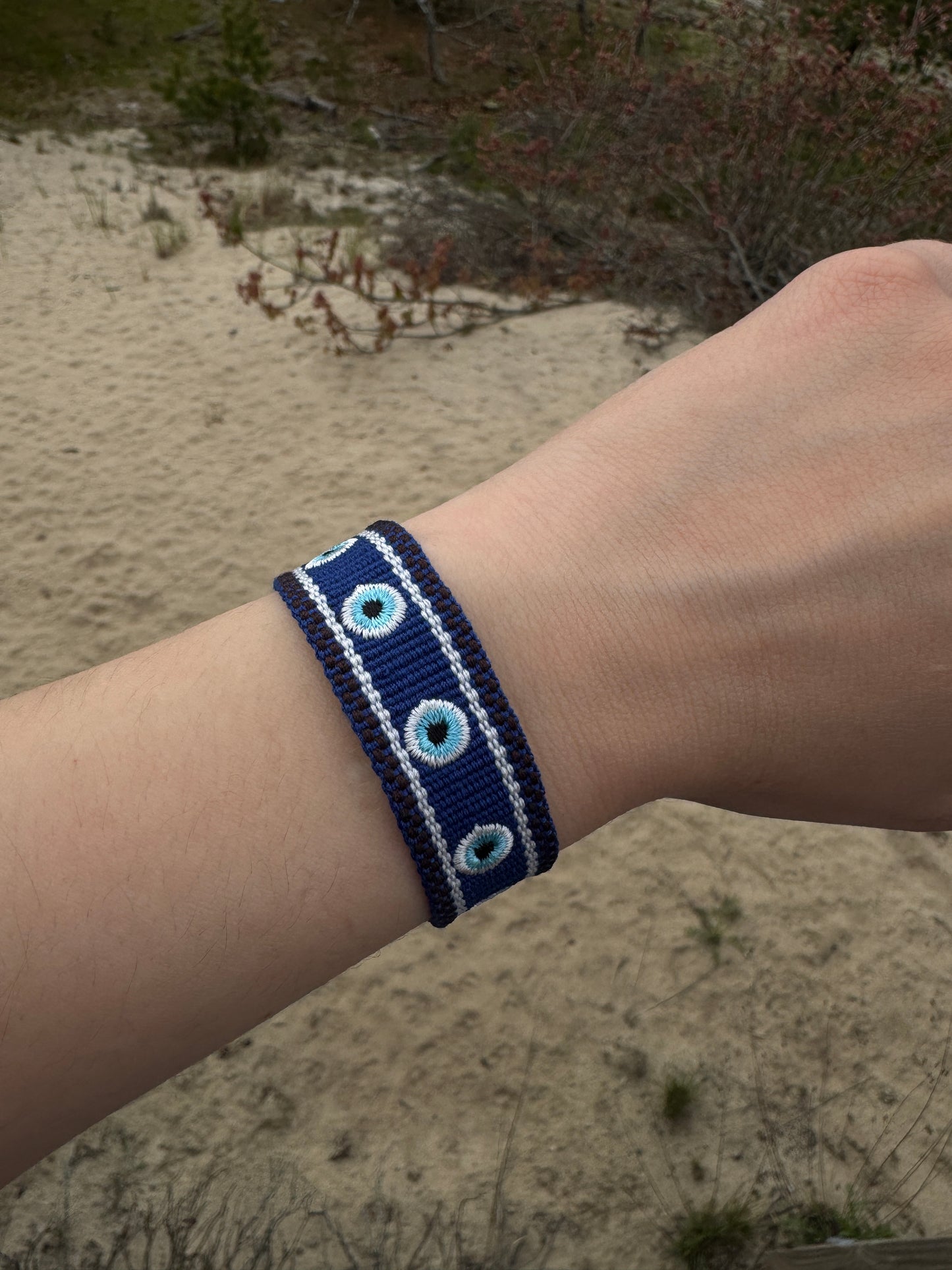 Nazar Evil Eye embroidered bracelet