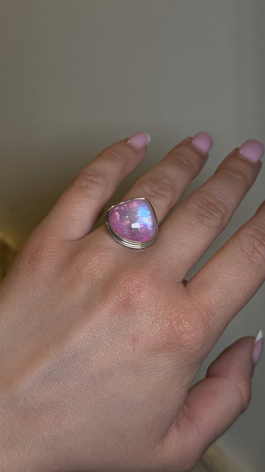 Pink Moonstone Ring