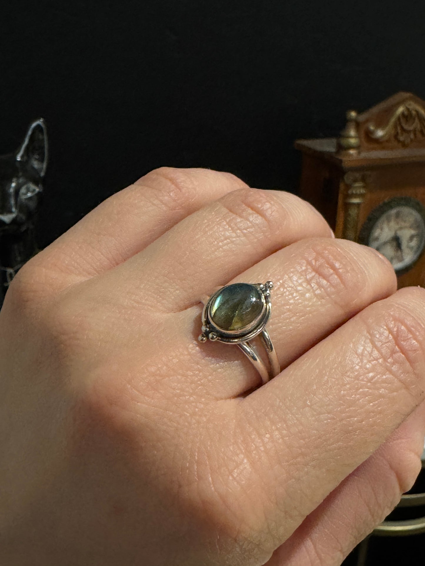 Vintage Style Labradorite Ring