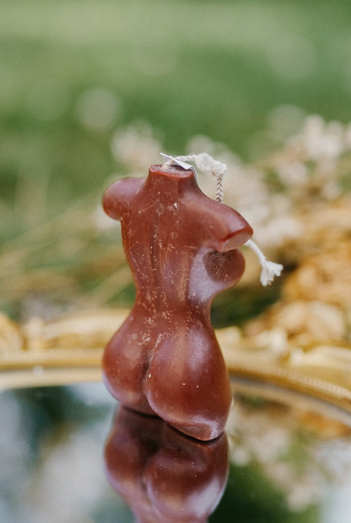 female body candle made of soy wax, aestetic home decor
