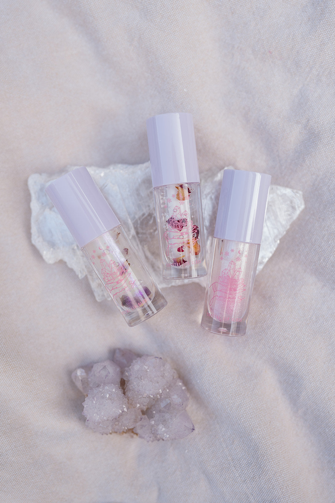 crystal infused lip gloss
