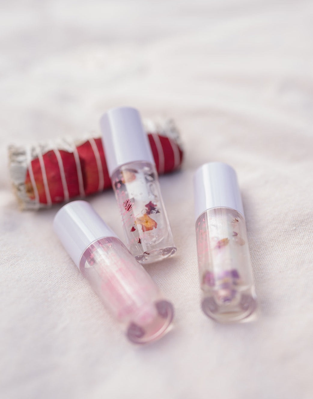 crystal infused lip gloss