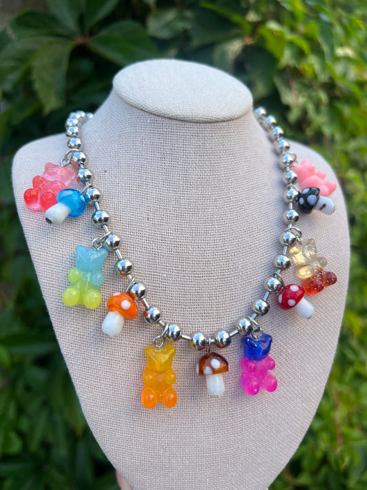 Gummy bears & Mushrooms necklace