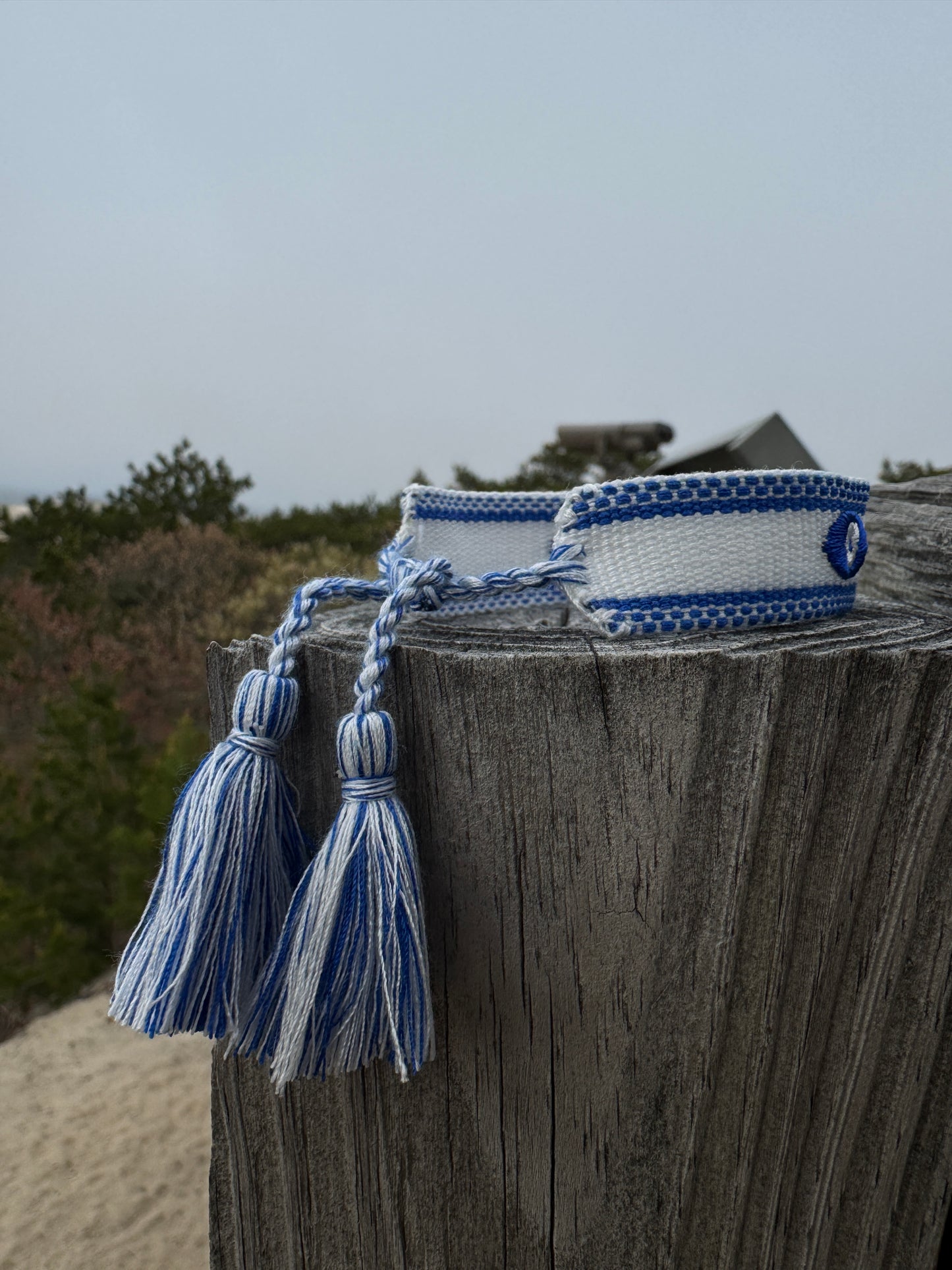 Evil eye embroidery bracelet