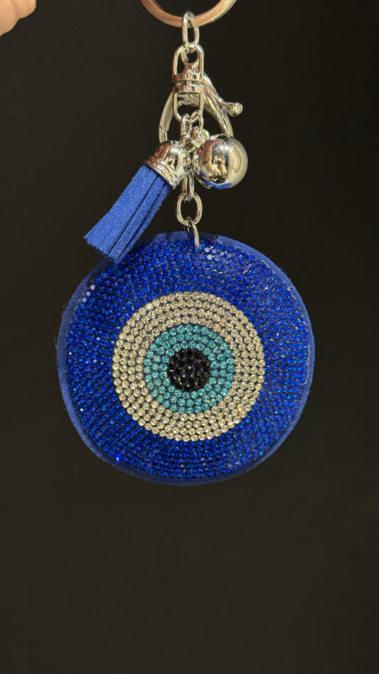 Round Evil Eye Keychain