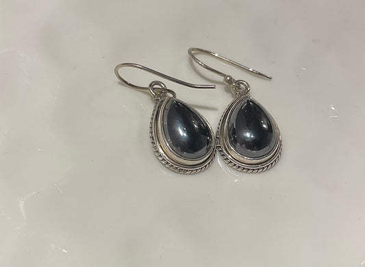 Hematite Sterling Silver Earrings
