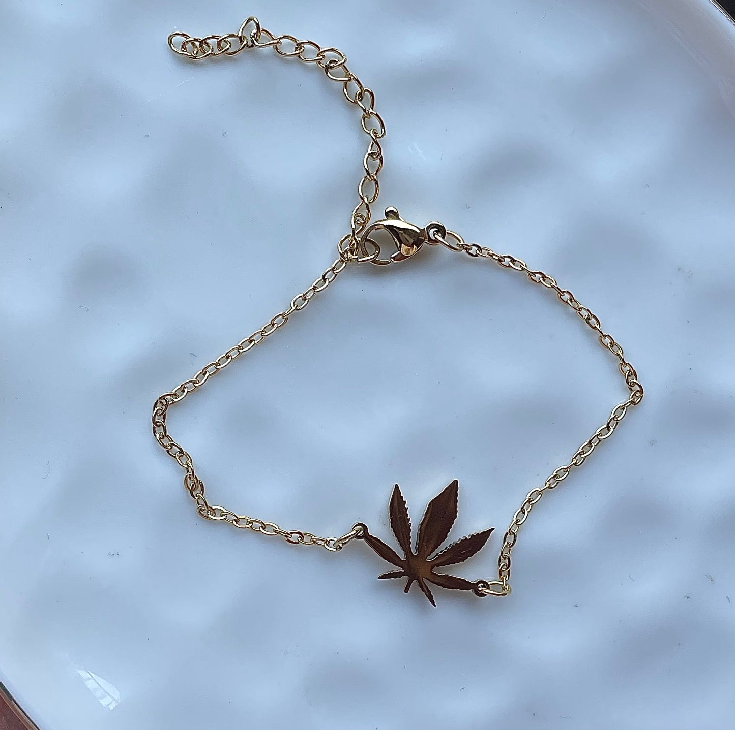 Everything Weed gold bracelet