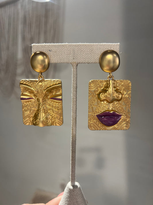 Female Face earrings