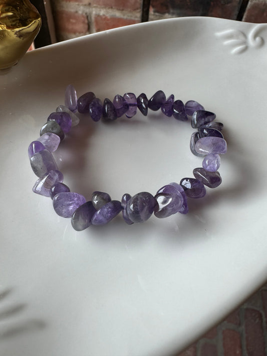 Amethyst Chip Bracelet