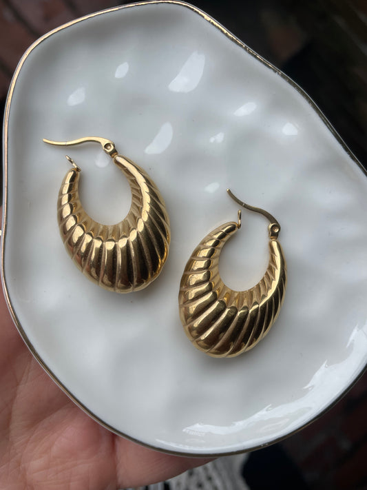 Gold Hoops Stylish Earrings