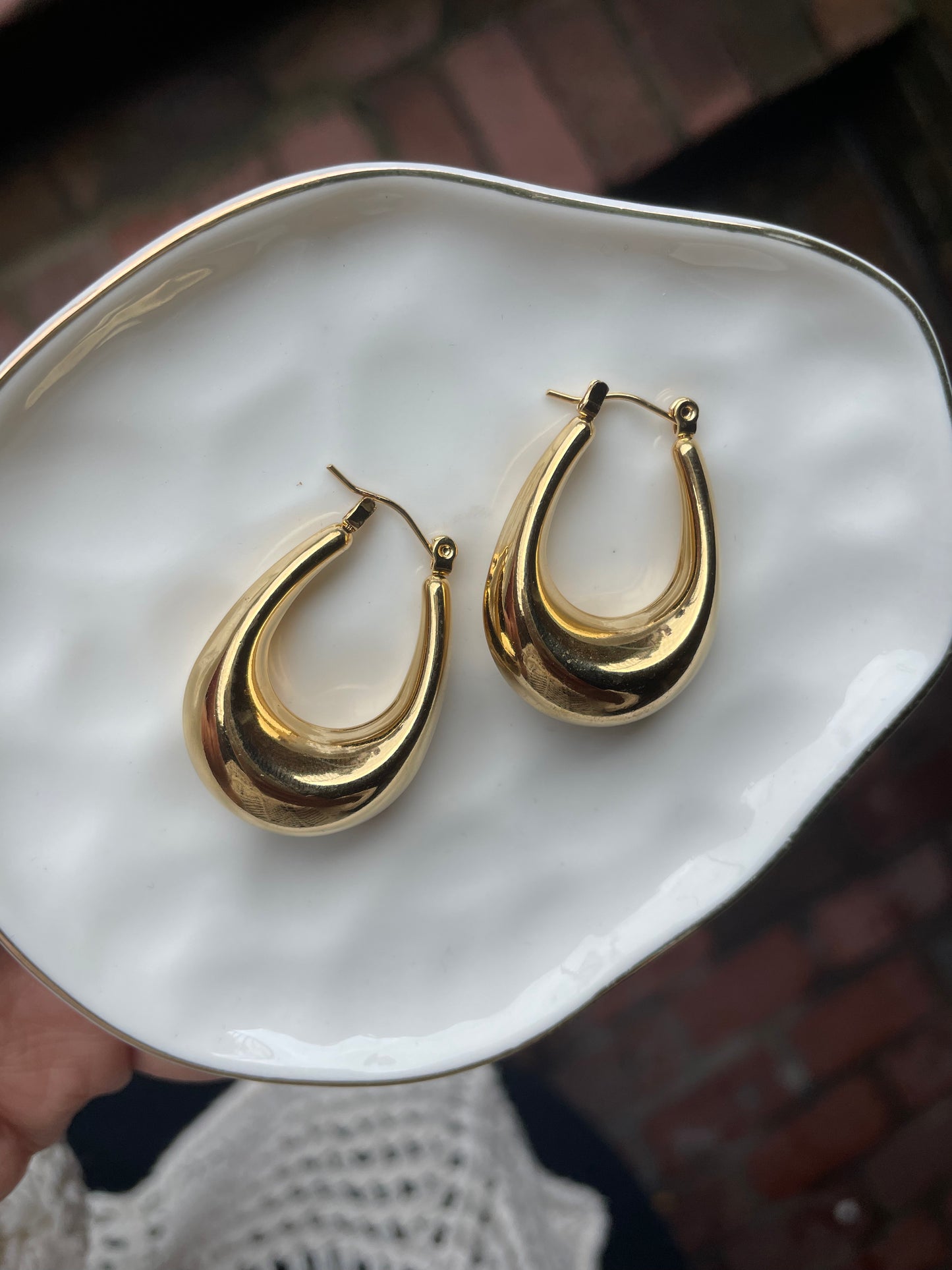 Gold Hoops Stylish Earrings