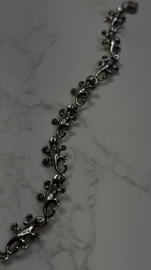 Lizard Silver Bracelet