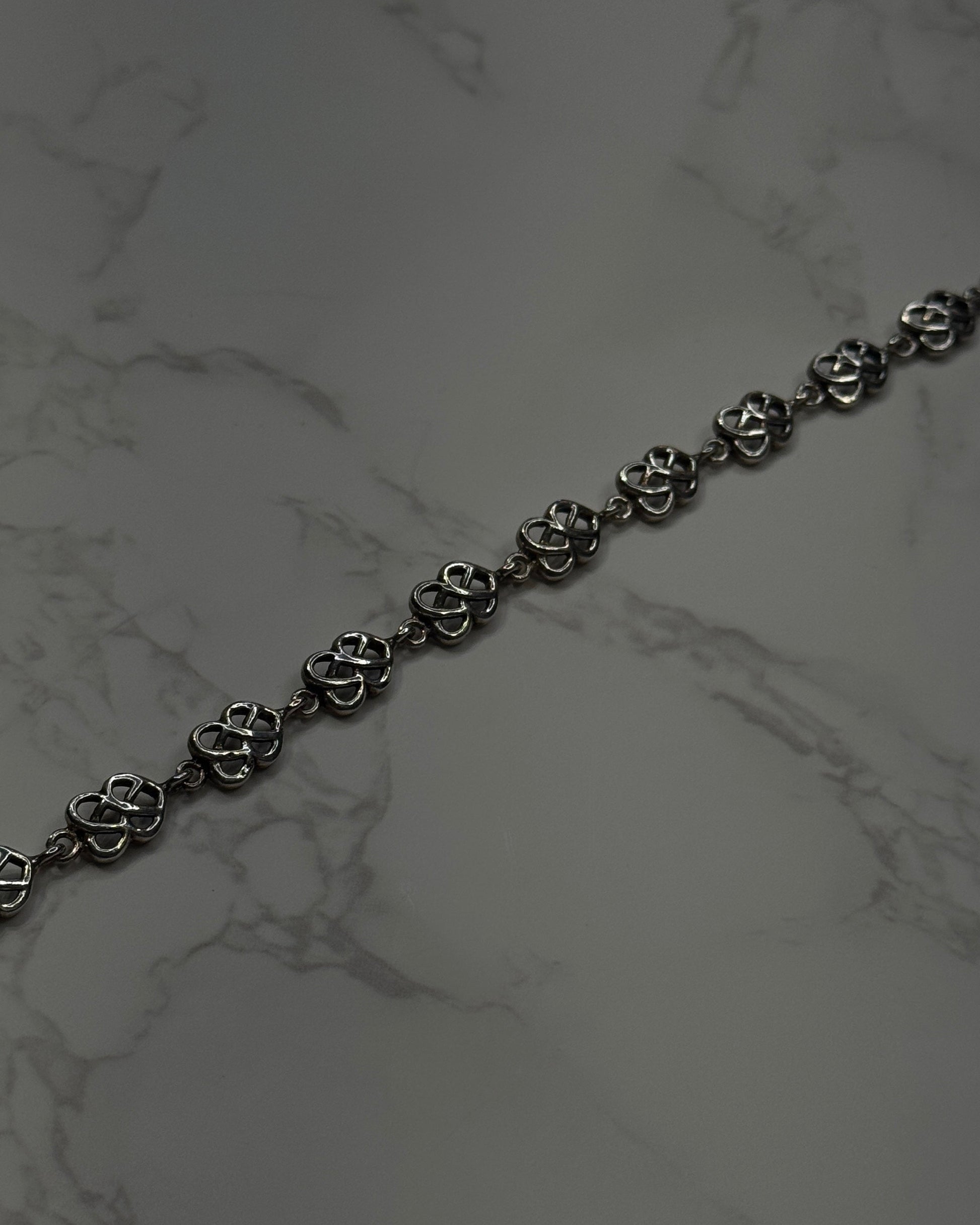Celtic style silver bracelet
