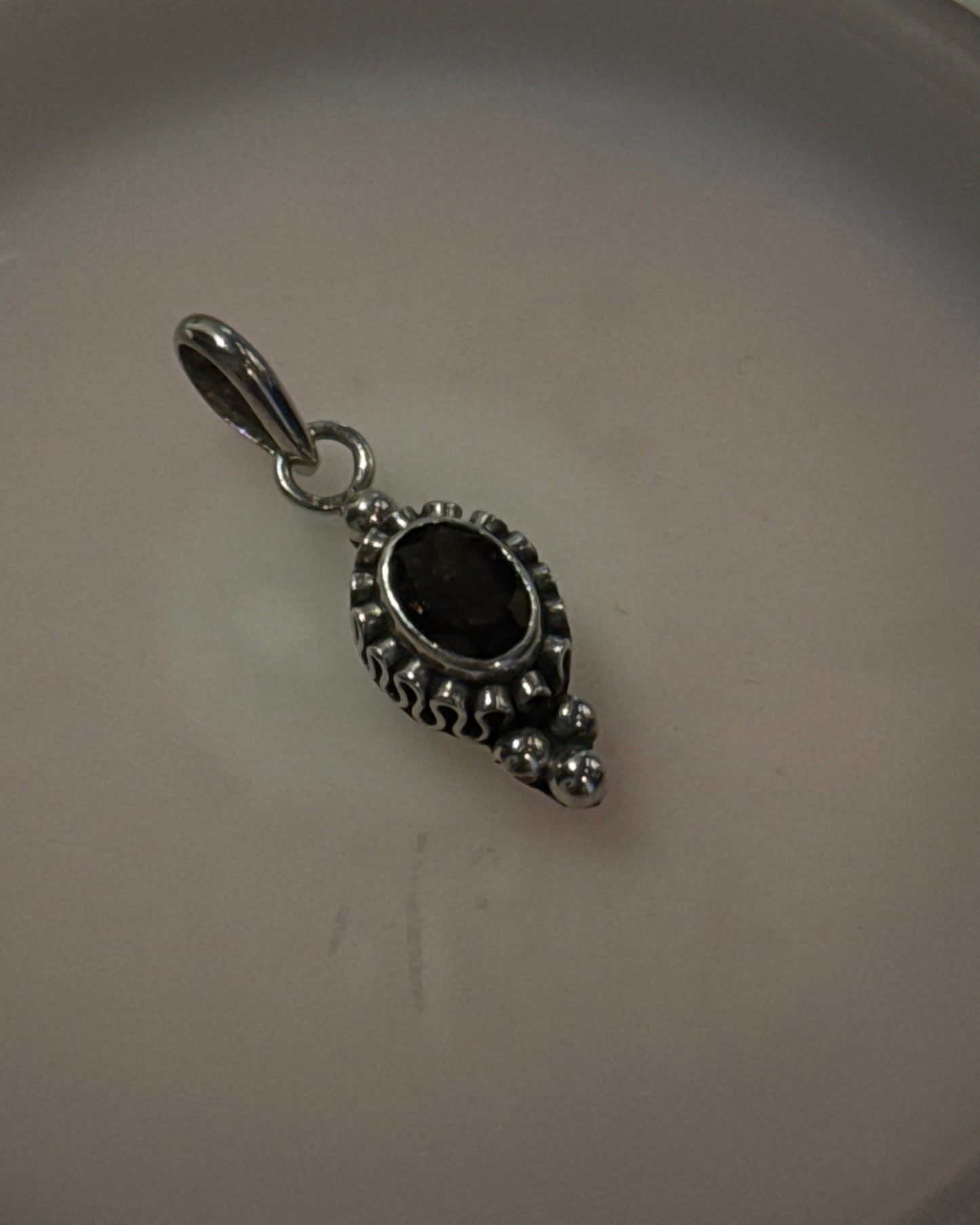 Smokey Quartz Vintage Style Pendant