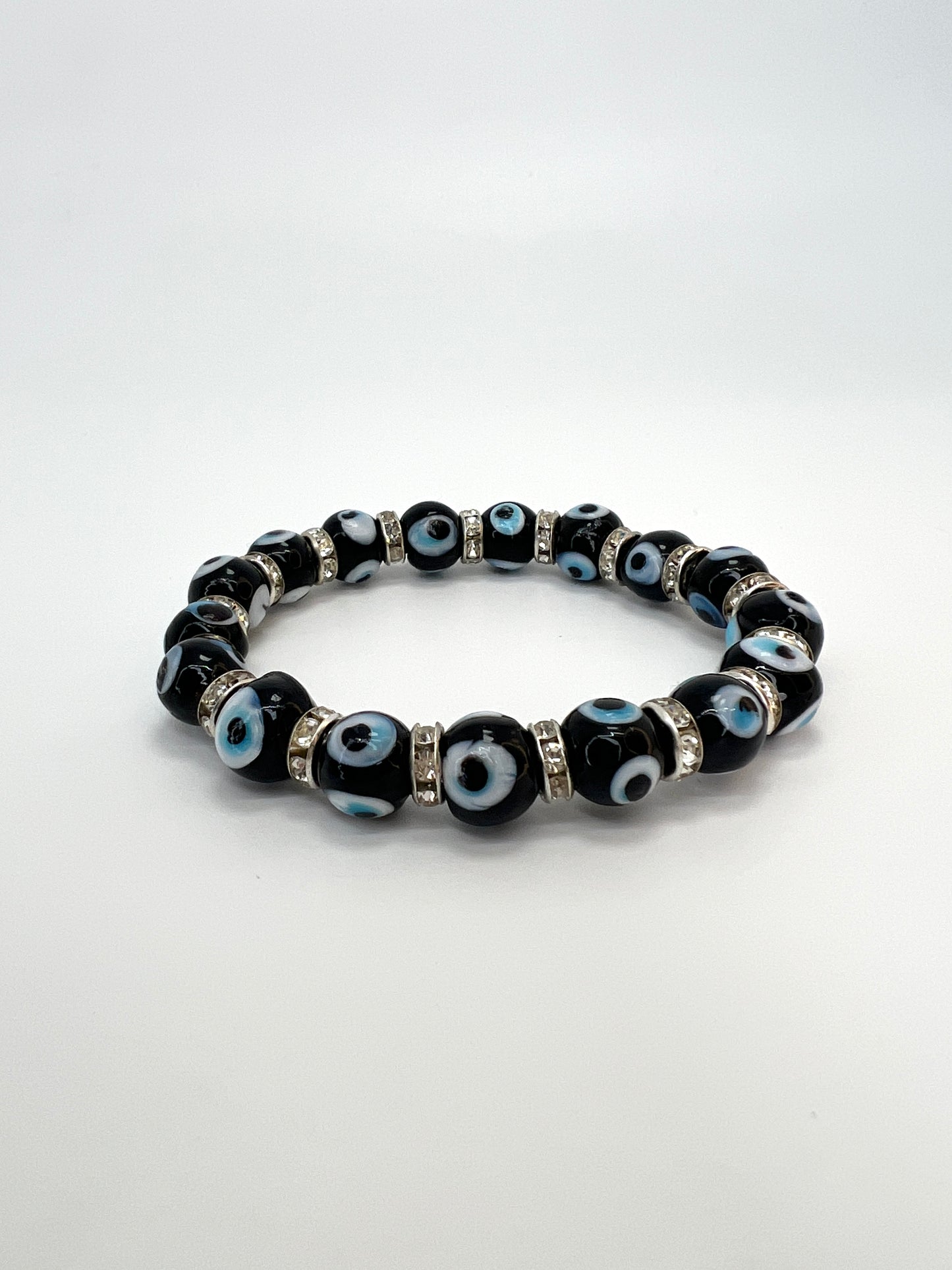 Evil eye glass beads bracelet