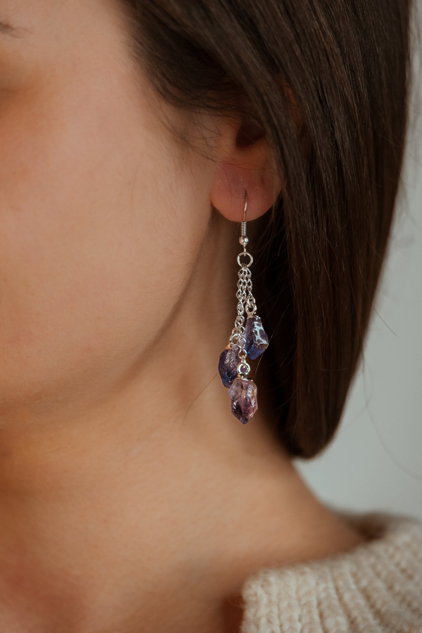 Crystal trio earrings