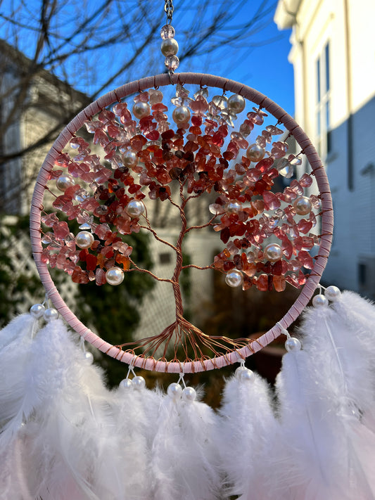 crystal tree of life dreamcatcher